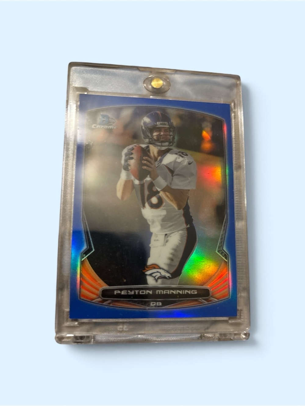 Bowman chrome blue refractor 2014 Peyton manning